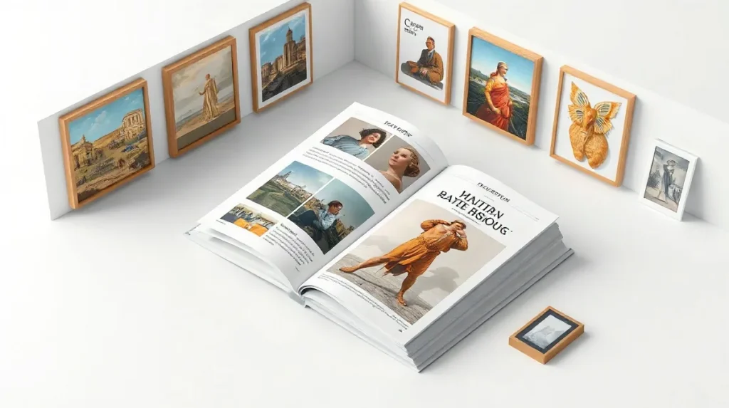 Hero illustration for the article “What an Exhibition Catalogue Achieves: Beyond Just a Guide”