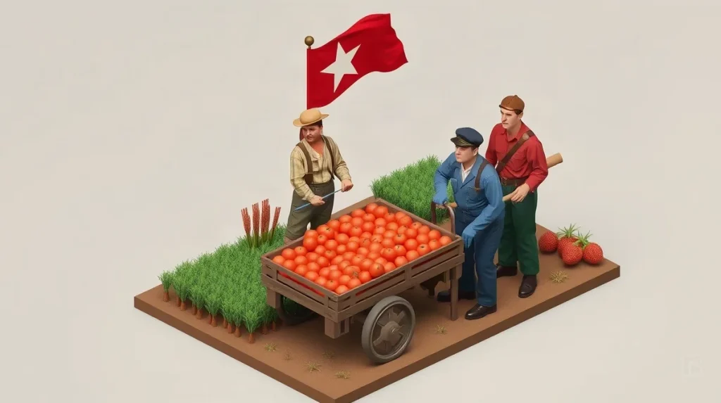 Hero illustration for the article “Understanding Socialist Realism as a State Doctrine”