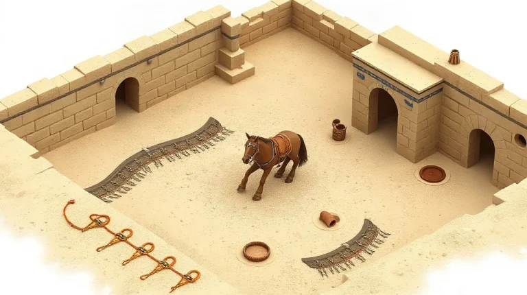 Hero illustration for the article “Ancient Egyptian Fort Yields Ceremonial Horse Burial”