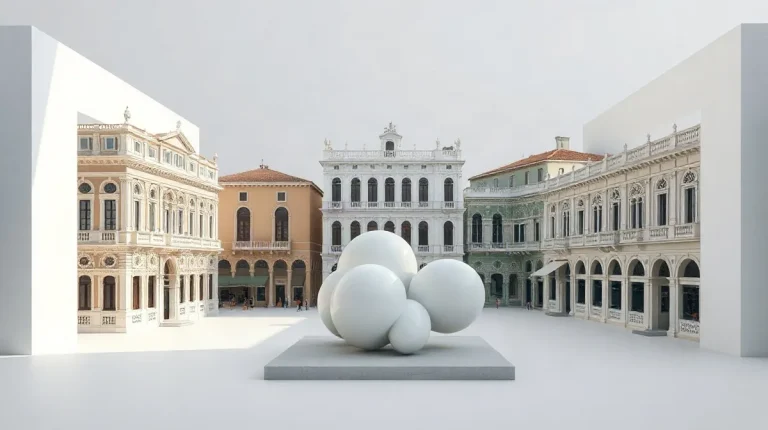 Hero illustration for the article “How National Pavilions Shape Sculpture at Venice Biennale”