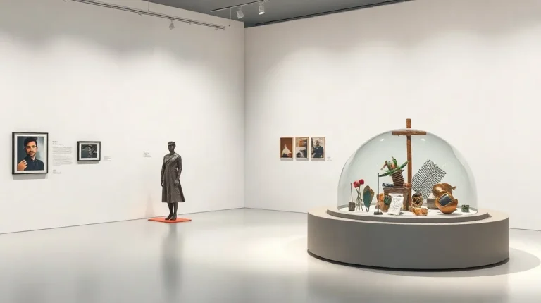 Hero illustration for the article “Sculpture vs Installation Art: Key Differences and Overlaps”