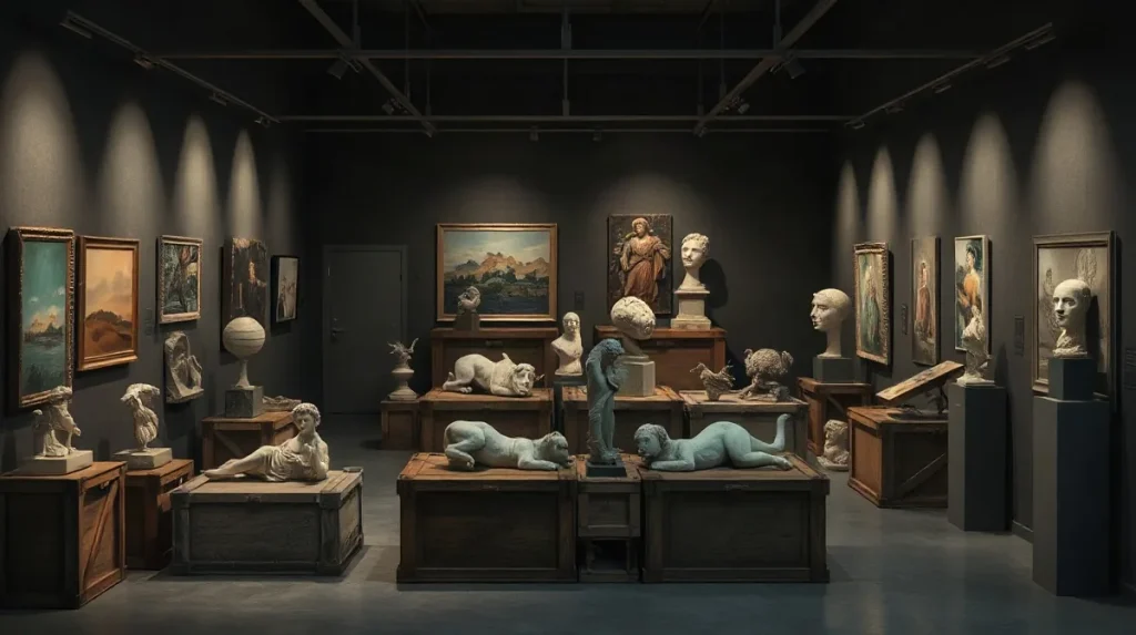 Hero illustration for the article “Why Museums Keep Masterpieces in Storage: The Hidden Logic”