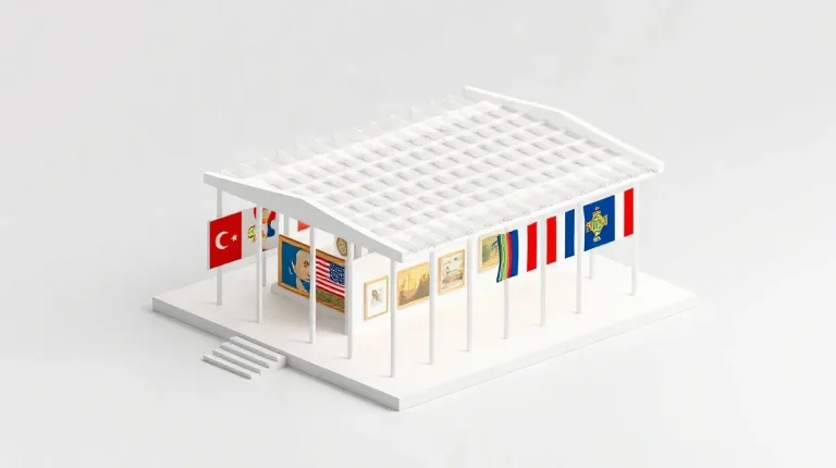 Hero illustration for the article “How Pavilion Commissioners Shape National Identity at Art”