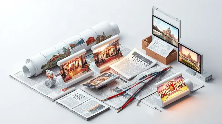 Hero illustration for the article “Press Coverage and National Pavilions at Venice Biennale”