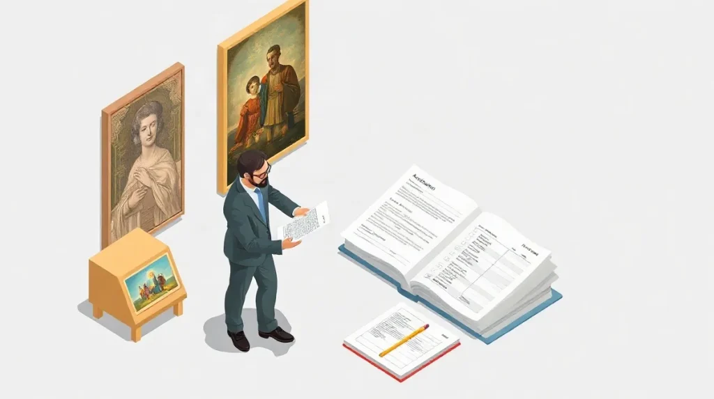 Hero illustration for the article “How Museums Acquire Art: The Path from Offer to Accession”