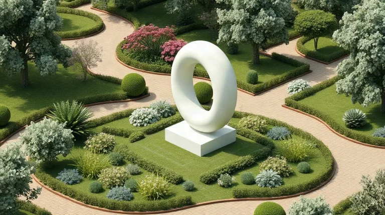 Hero illustration for the article “How Sculpture Gardens Balance Artistic Vision and Landscape”